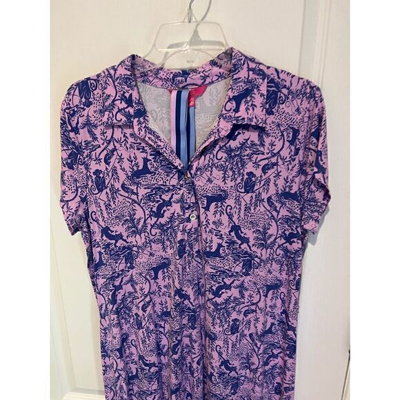 Lilly Pulitzer Renee Dress In Lilac Freesia Safari As I Can See size xL - Picture 3 of 9